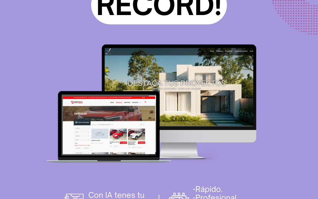 !Tu página web, en tiempo récord!