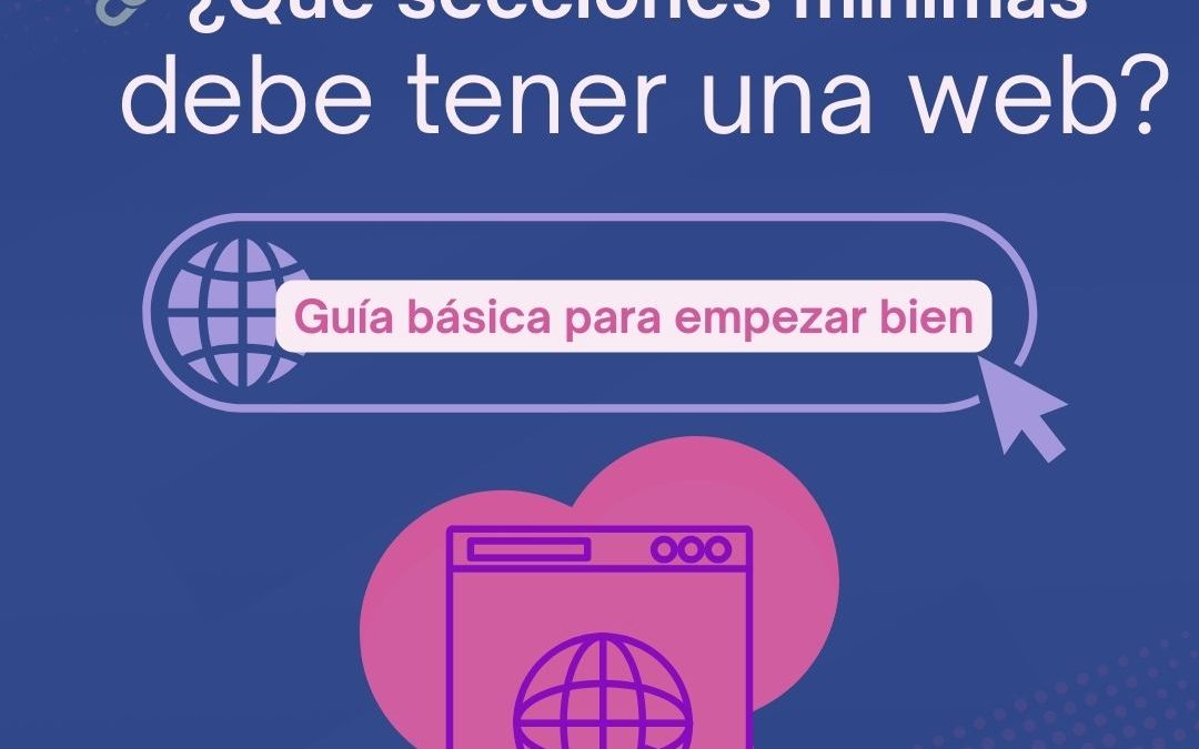 ¿Qué secciones mínimas debe tener una web?