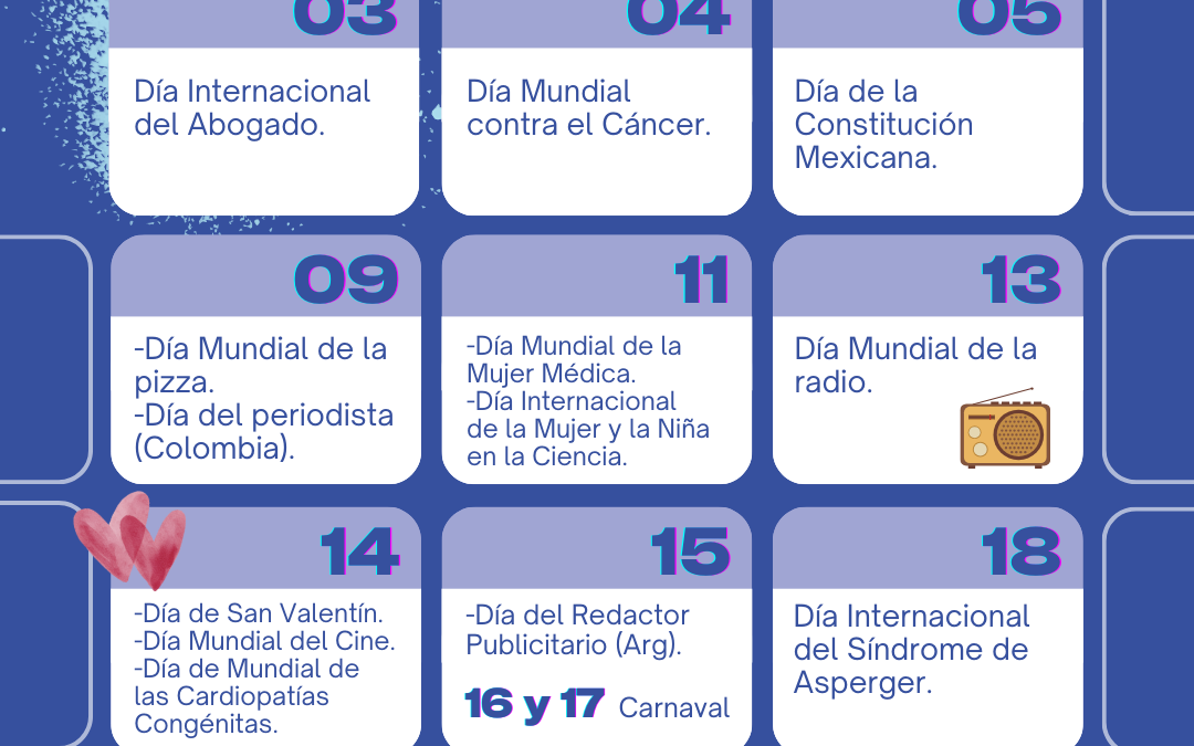 Efemérides Febrero 2026