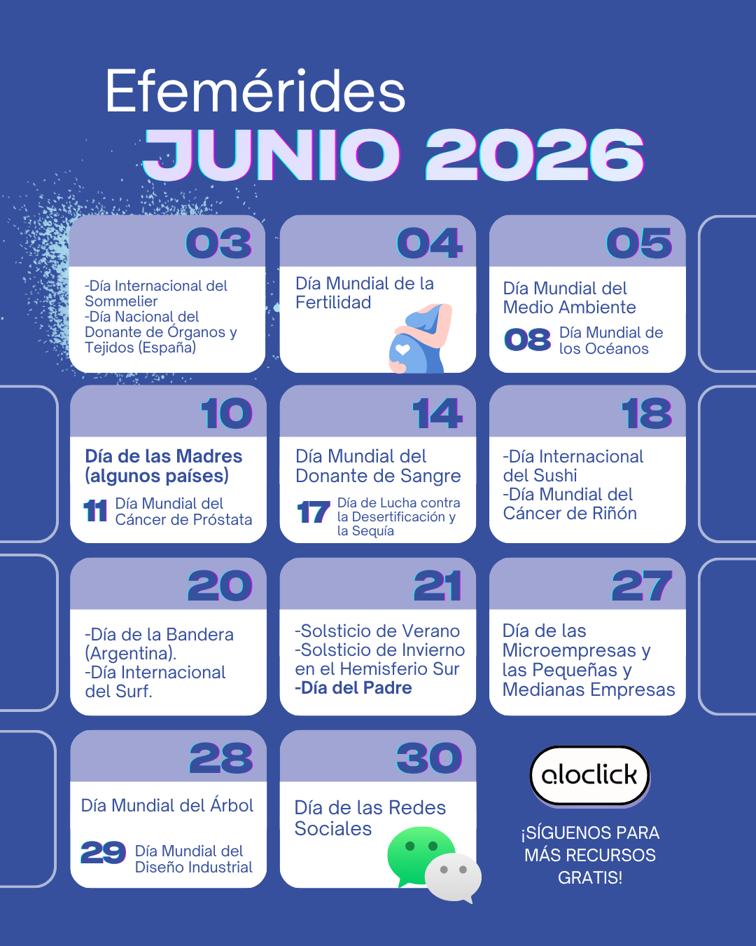 Efemérides Junio 2026